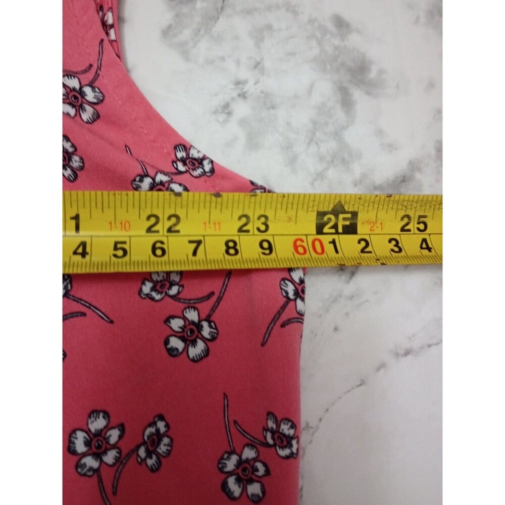 Liz Claiborne Pink Floral Blouse Cap Sleeve Zip Back Size XXL - Picture 6 of 7